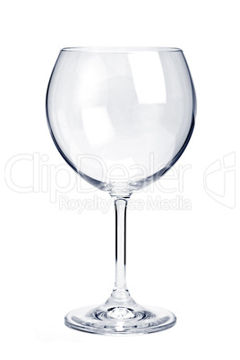 Empty red wine glass
