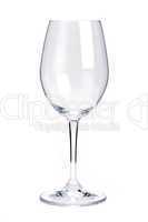 Empty red wine glass