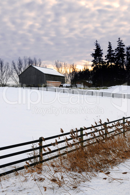 Rural winter landscape