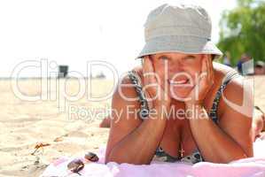 Mature woman beach