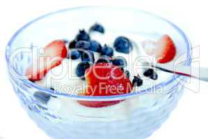 Yogurt and berries