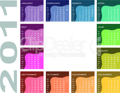 Colorful calendar 2011