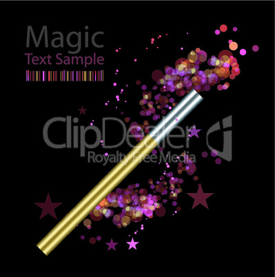 Beautiful vector magic background with wand