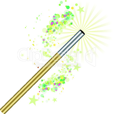 Beautiful vector magic background with wand