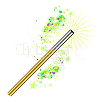 Beautiful vector magic background with wand
