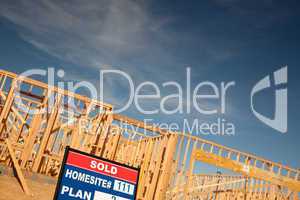 Sold Lot Sign at New Home Construction Site