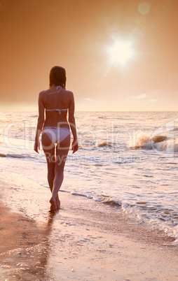 beauty woman on the beach