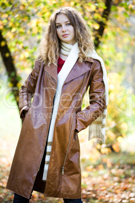 young beauty woman autumn