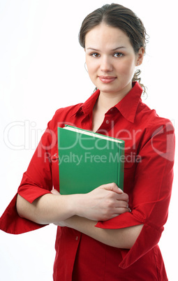 beauty student with book