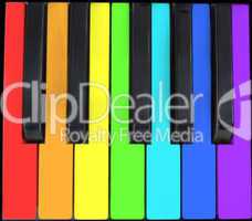 keyboard in rainbow