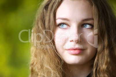 young beauty woman autumn