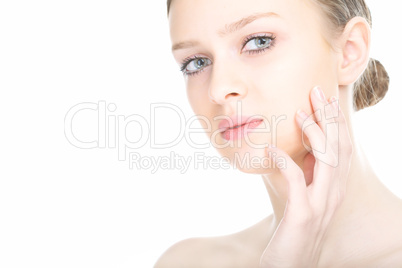 close-up beauty girl portrait