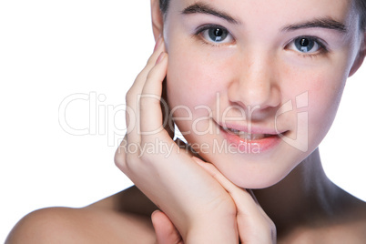 beauty woman closeup portrait