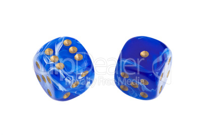 Two blue dices