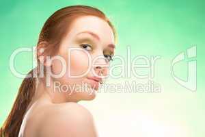 beauty redhaired woman