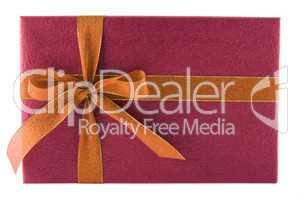 box gift with gold bow and ribbon