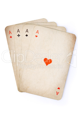 Four aces old cards