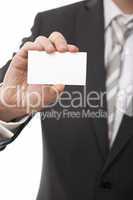businessman show business card