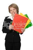 businesswoman with folder fo rdocument