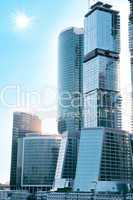 business modern buildings from glass