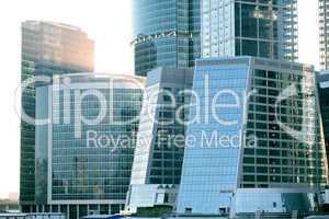 business modern buildings from glass