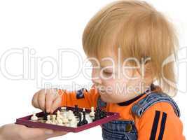 pretty baby play chess