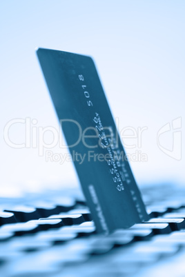credit card in keyboard