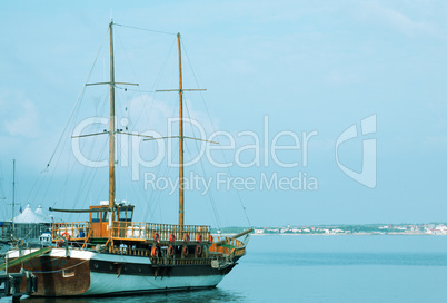 tallship in sea