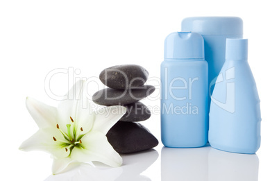 spa objects and flower madona lily