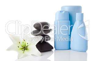 spa objects and flower madona lily