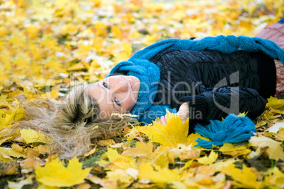 young woman in autumn
