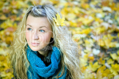 young woman in autumn