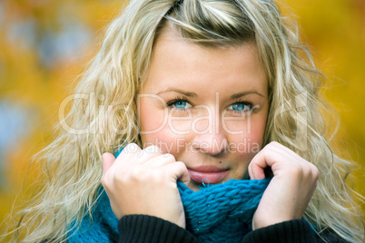 young woman in autumn