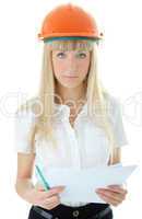 architect woman with document paper