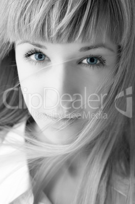 beauty blonde woman face