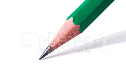 macro pencil on white background