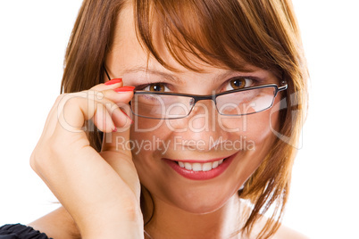 Close-up  businesswoman in glasses