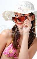 woman in sunglasses in hat