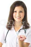 doctor with pill