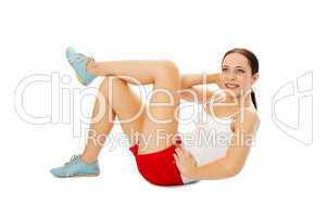 fitness woman make exercises