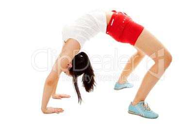 fitness woman make exercises