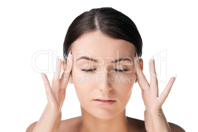 beauty woman closeup portrait isolated