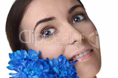 beauty woman with flower