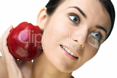 beauty woman with fruit