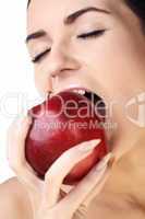 beauty woman with fruit
