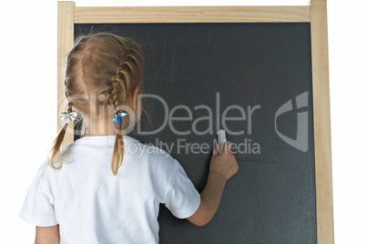 Little girl with blackboard