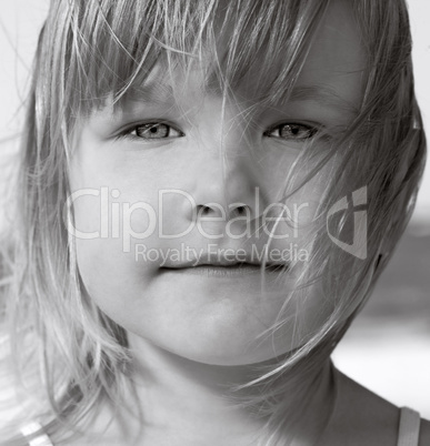 face of little girl