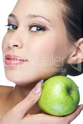 beauty woman with fruit