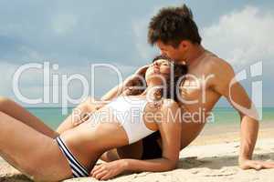 Attractive young couple relaxing