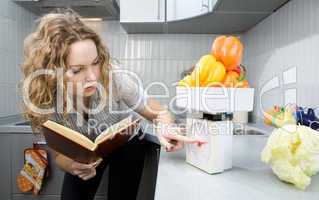 Beautiful woman in kitchen